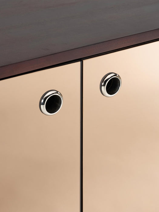 Highboard Scarlett with Mirrored Glass Doors