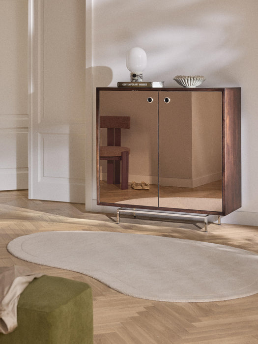 Highboard Scarlett with Mirrored Glass Doors