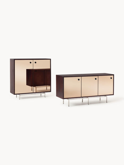 Highboard Scarlett with Mirrored Glass Doors