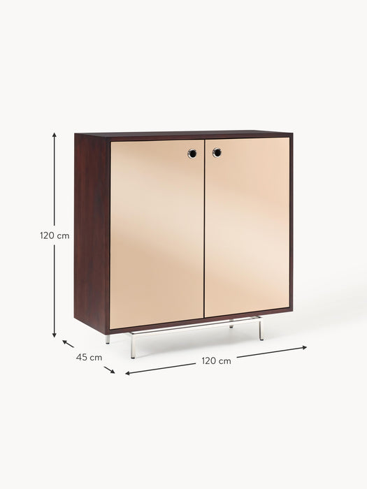 Highboard Scarlett with Mirrored Glass Doors