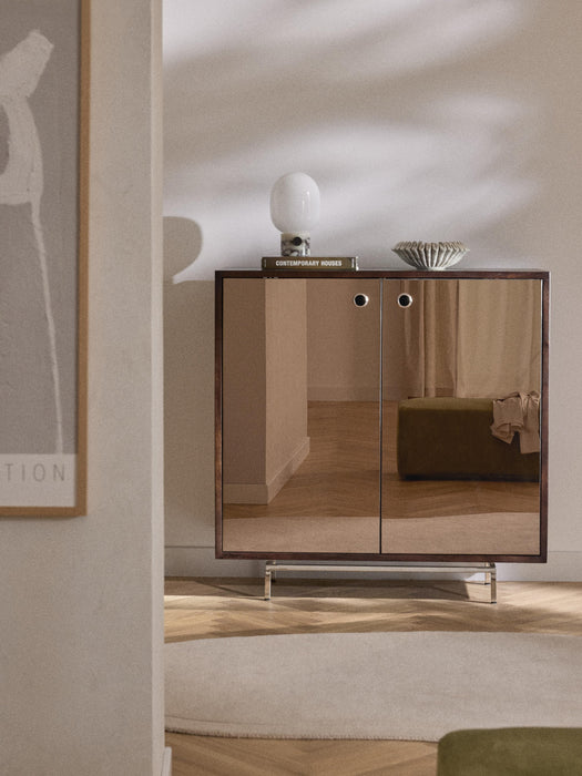 Highboard Scarlett with Mirrored Glass Doors
