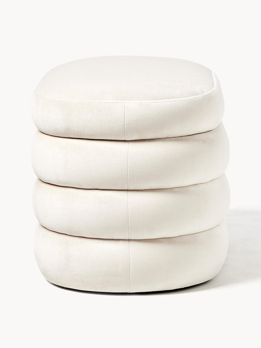 Small Velvet Upholstered Bench Alto with Storage Space