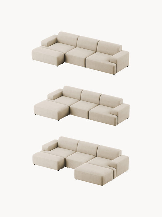 Corduroy Sofa Melva 4-seater