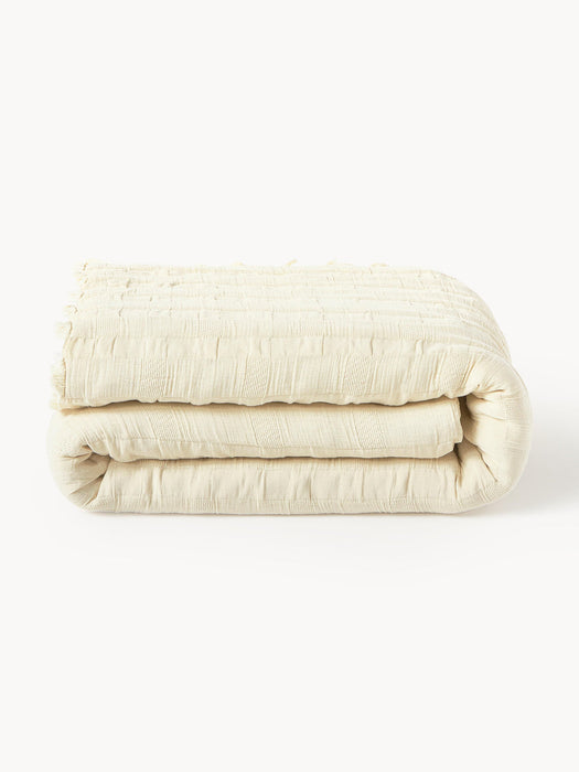 Bethany Muslin Bedspread with Fringes