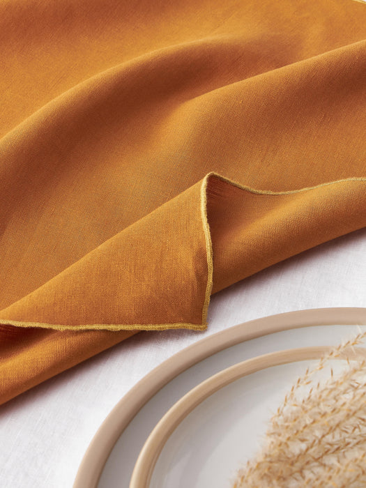 Linen Napkins Kennedy with Decorative Edging Set of 4