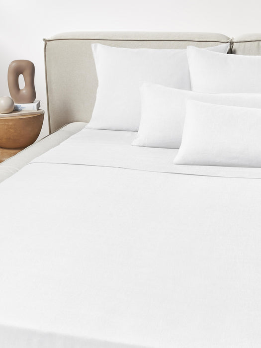 Washed Linen Bed Sheet Airy