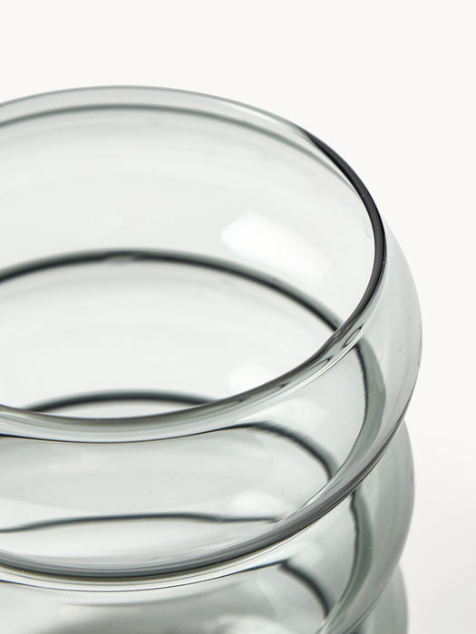 Mouth-Blown Borosilicate Tumblers Bubbly Set of 4