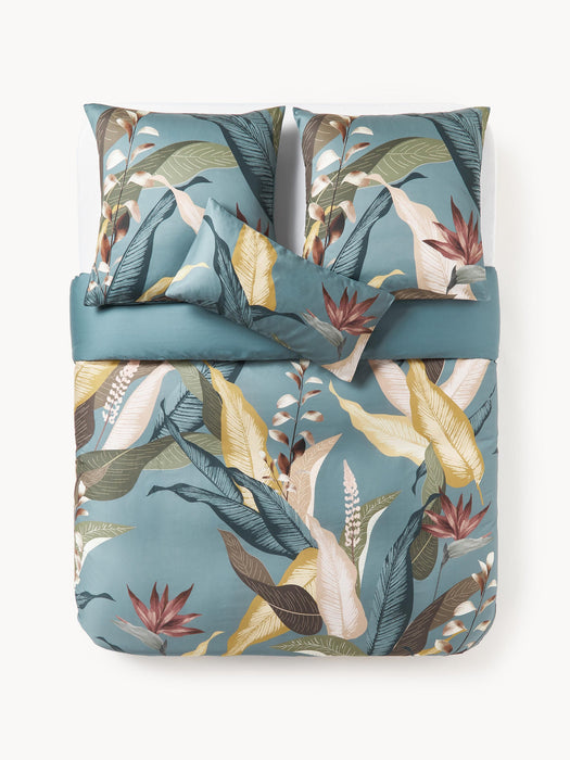 Flora Cotton Sateen Duvet Cover