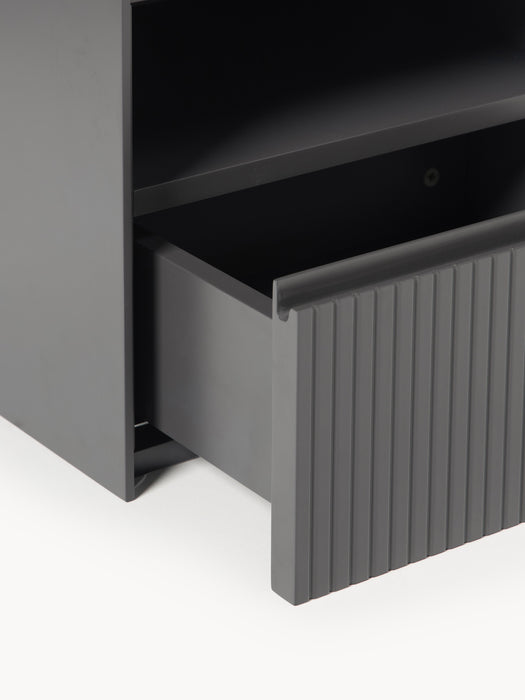 Wall-Mounted Bedside Table Shea with Ribbed Front