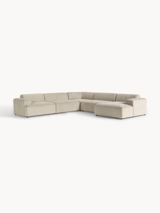 Melva XL Corduroy Corner Sofa