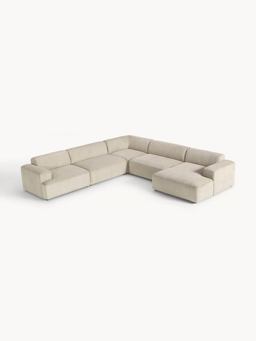 Melva XL Corduroy Corner Sofa