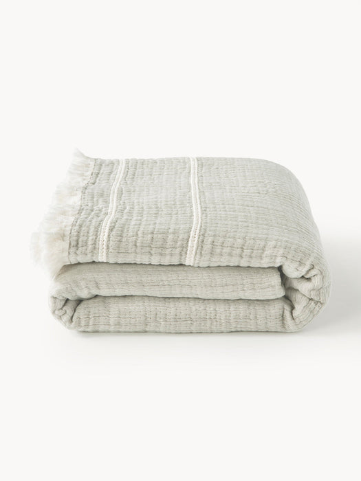Kailani Cotton Bedspread with Fringes