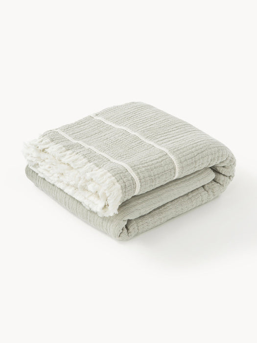 Kailani Cotton Bedspread with Fringes