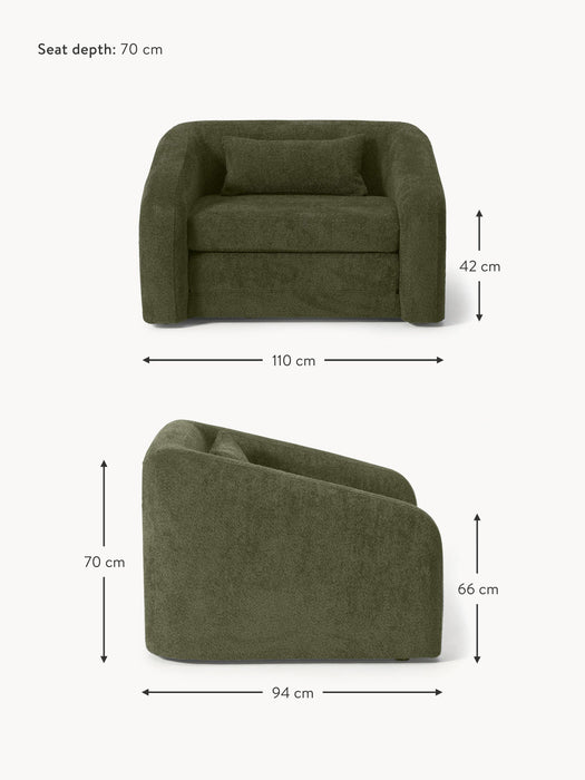 Teddy Boucl Chair Bed Eliot