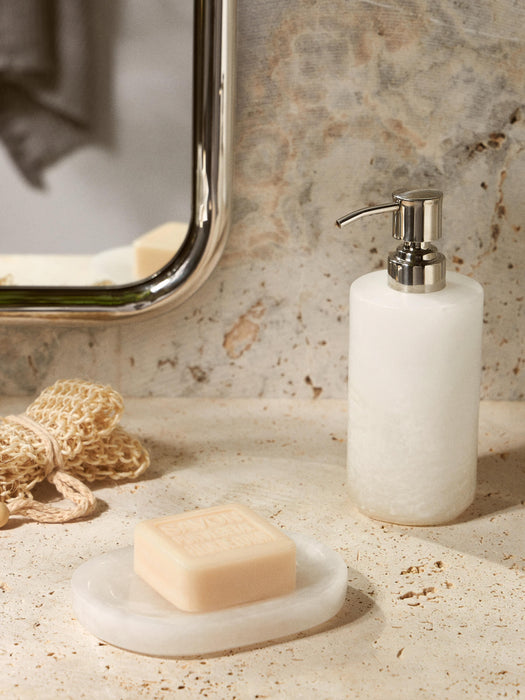 Alabaster Soap Dish Valo