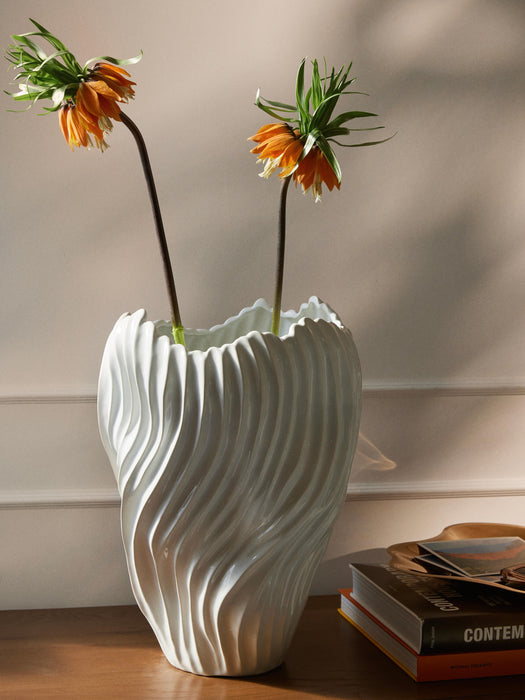 Vase Milazzo with Ribbed Twist H 44 cm