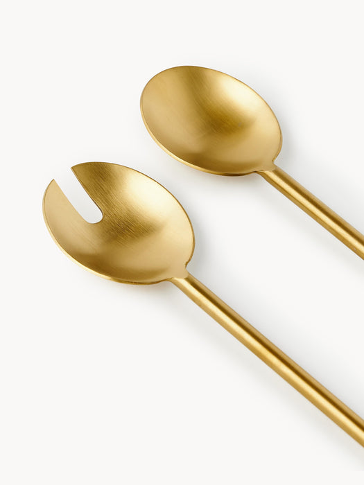 Mirror Polished Salad Servers Agata