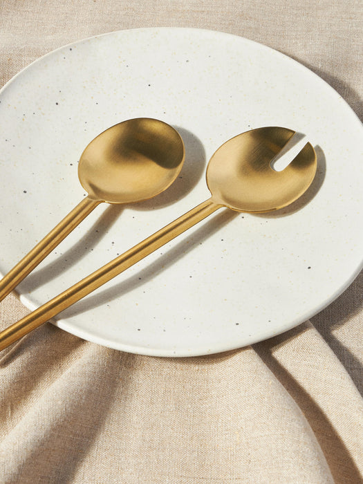 Mirror Polished Salad Servers Agata