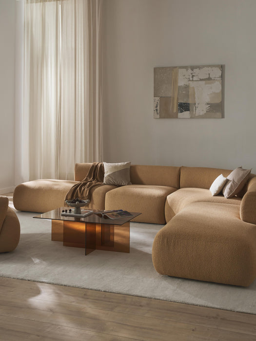 XL Modular Boucl Corner Sofa Sofia