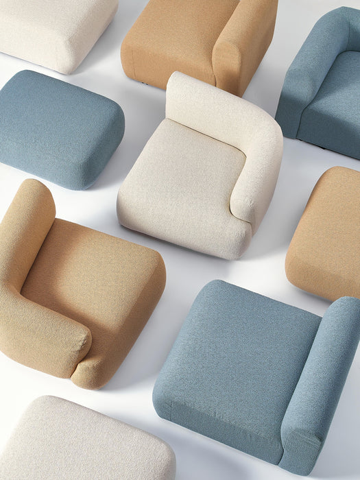 XL Modular Boucl Corner Sofa Sofia