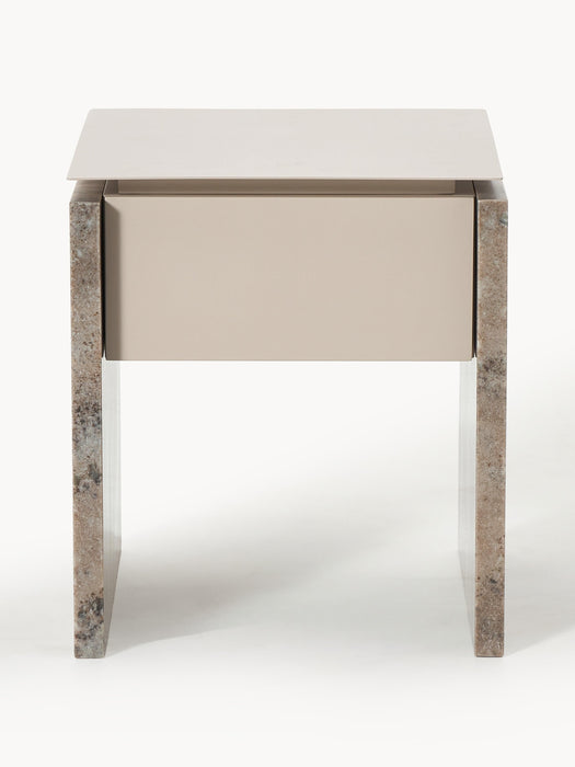 Marble and Metal Bedside Table Bruce