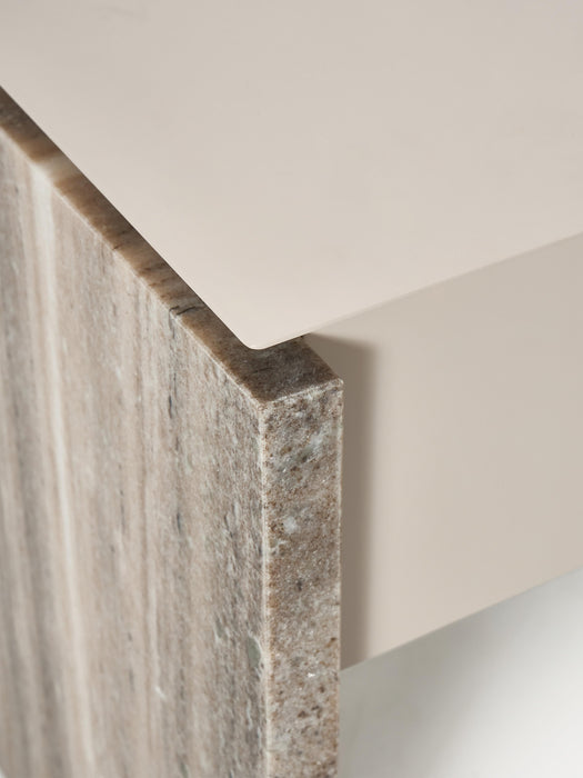 Marble and Metal Bedside Table Bruce