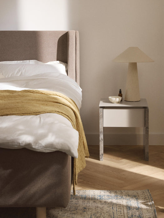 Marble and Metal Bedside Table Bruce
