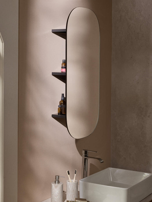 Bryan Frameless Wall Mirror with Shelf