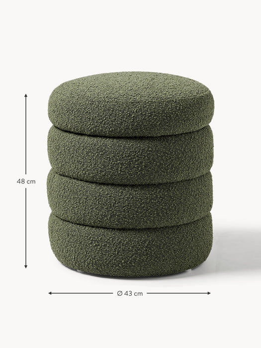 Boucl Pouffe Alto with Storage Space