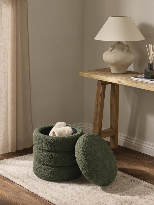 Boucl Pouffe Alto with Storage Space