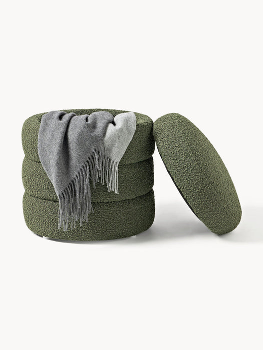 Alto Bouclé Pouffe with Storage Space