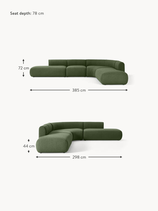 XL Modular Boucl Corner Sofa Sofia
