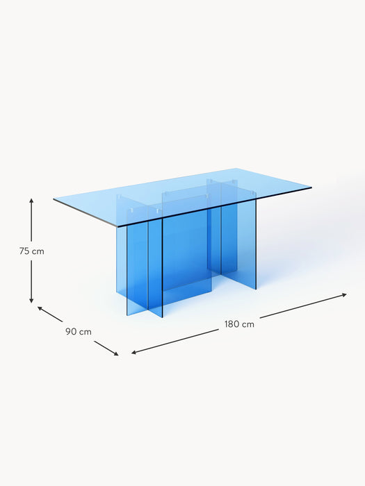 Glass Dining Table Anouk 180x90 cm