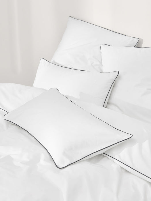 Daria Cotton Percale Duvet Cover with Piping