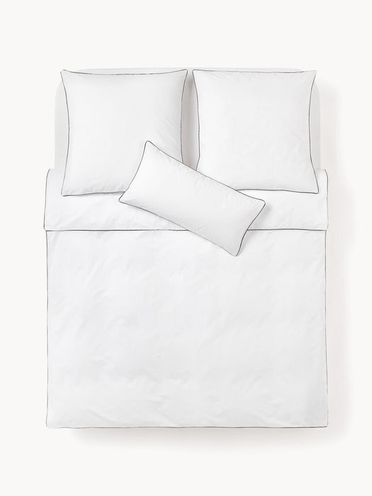 Daria Cotton Percale Duvet Cover with Piping