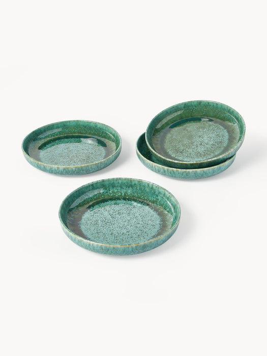 Pam Handmade Tableware Set with Reactive Glaze, 4 People, Set of 12