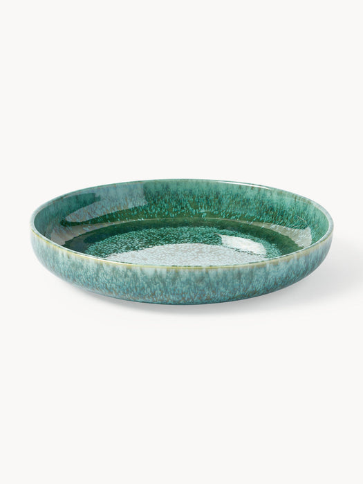 Pam Handmade Tableware Set with Reactive Glaze, 4 People, Set of 12