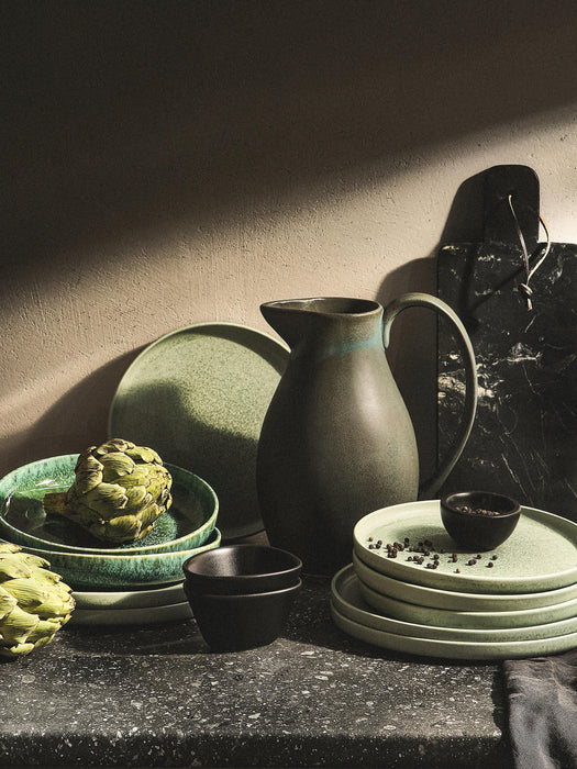 Handmade Tableware Set Pam with Reactive Glaze 4 People Set of 12