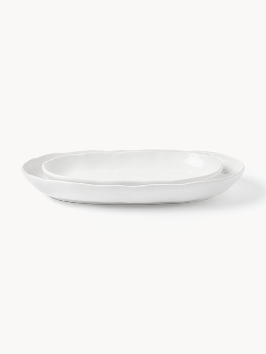 Large Serving Plates Cassia Set of 2