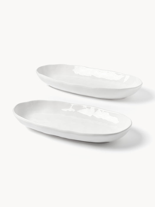Large Serving Plates Cassia Set of 2