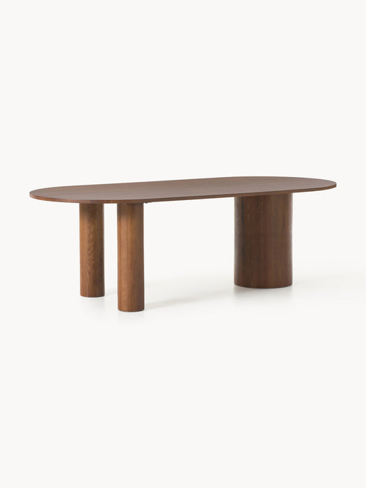 Dunia Oval Oak Wood Dining Table, in various sizes