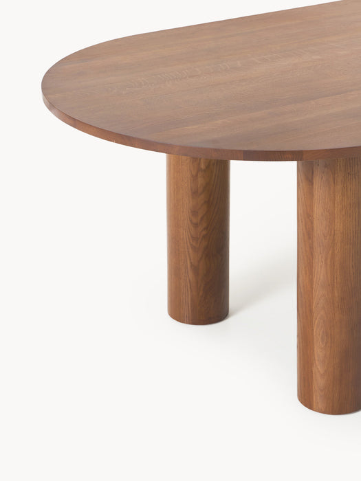 Dunia Oval Oak Wood Dining Table, in various sizes