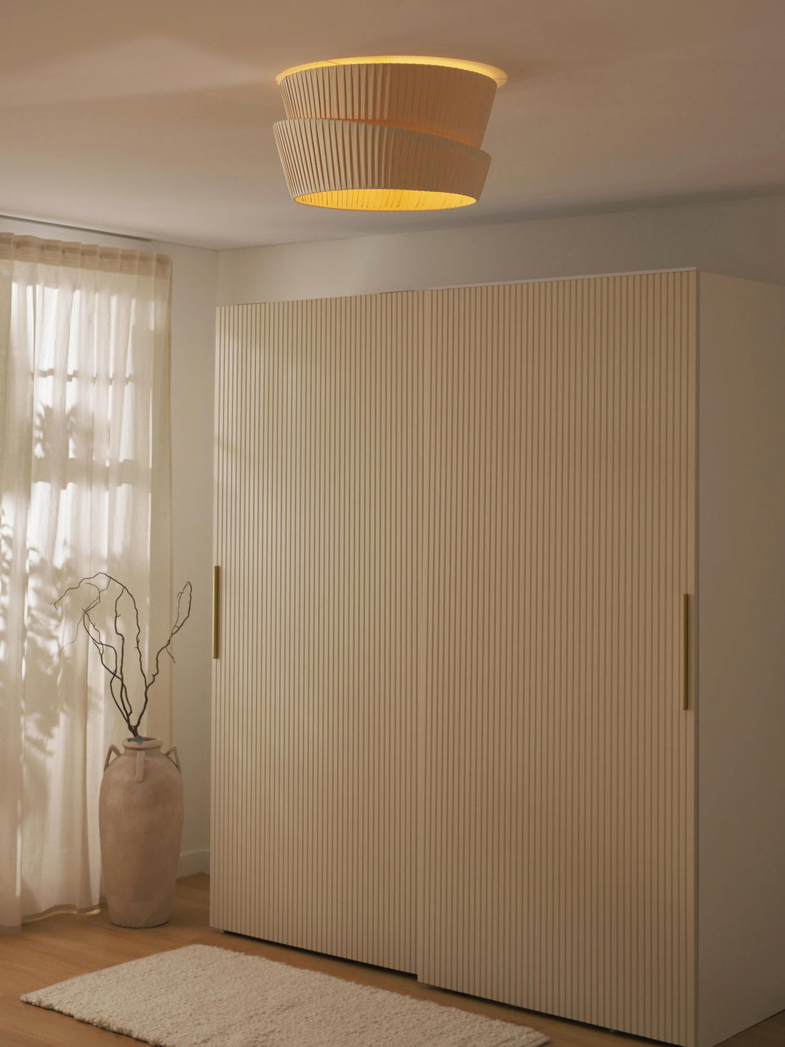 Nyla Ceiling Lamp with An Asymmetrical Lampshade