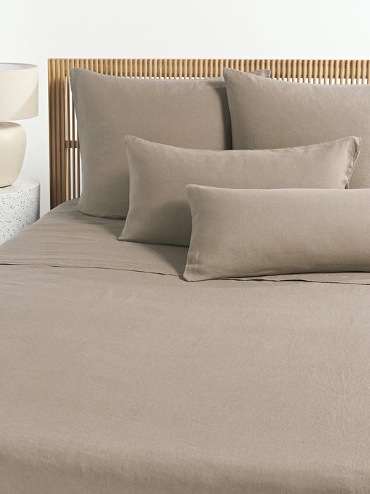 Airy Washed Linen Bed Sheet