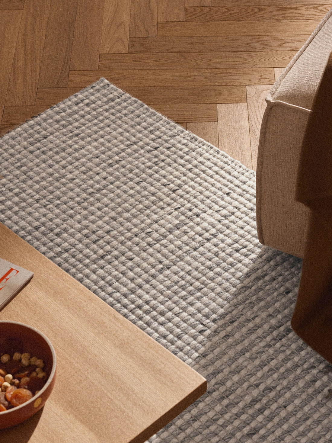 Rumi Hand-Woven Low-Pile Wool Rug