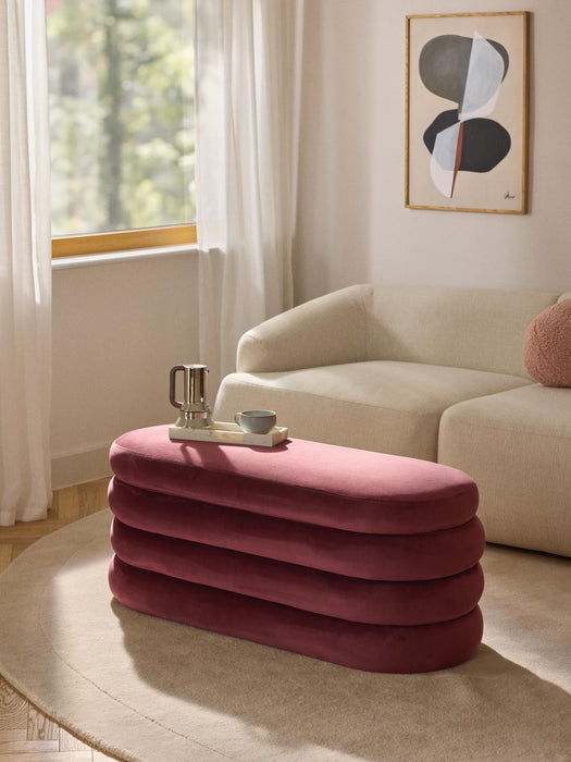 Velvet Upholstered Bench Alto with Storage Space