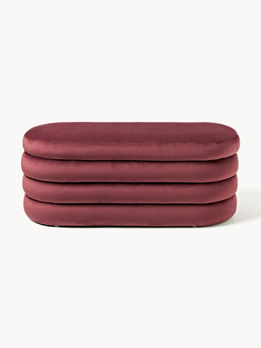Velvet Upholstered Bench Alto with Storage Space