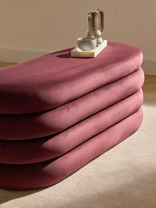 Velvet Upholstered Bench Alto with Storage Space