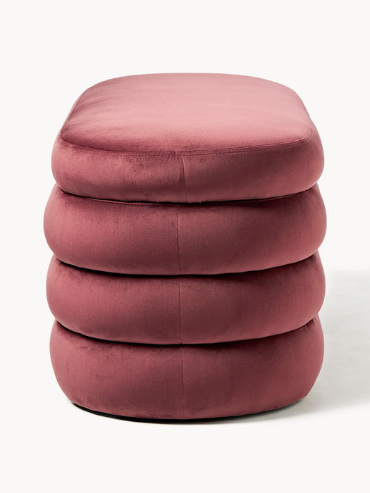 Velvet Upholstered Bench Alto with Storage Space