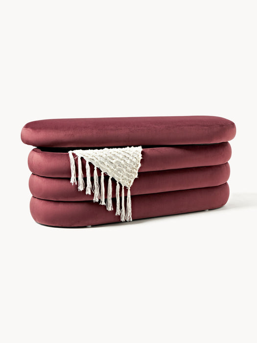 Velvet Upholstered Bench Alto with Storage Space